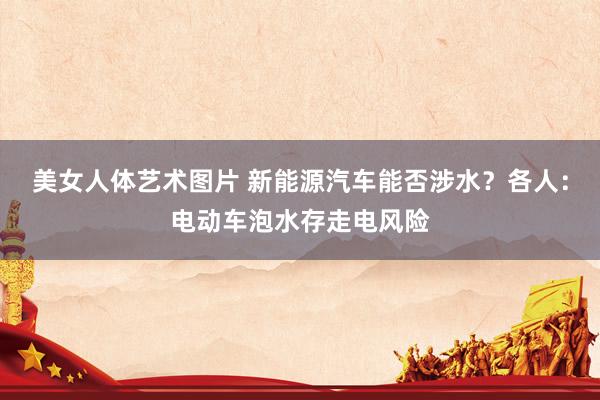 美女人体艺术图片 新能源汽车能否涉水？各人：电动车泡水存走电风险