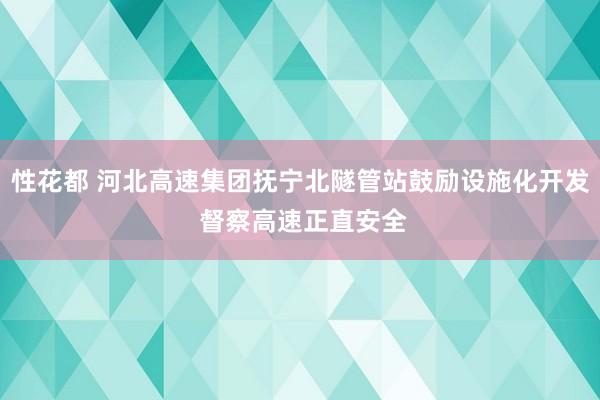 性花都 河北高速集团抚宁北隧管站鼓励设施化开发 督察高速正直安全